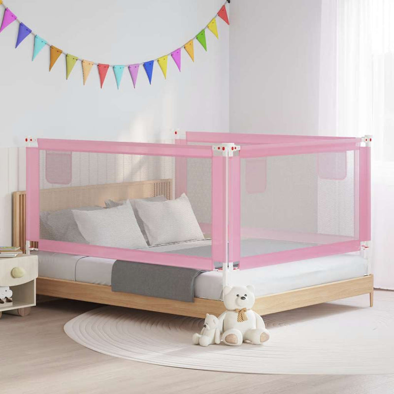 Vidaxl bedhekje peuter 180x25 cm stof roze