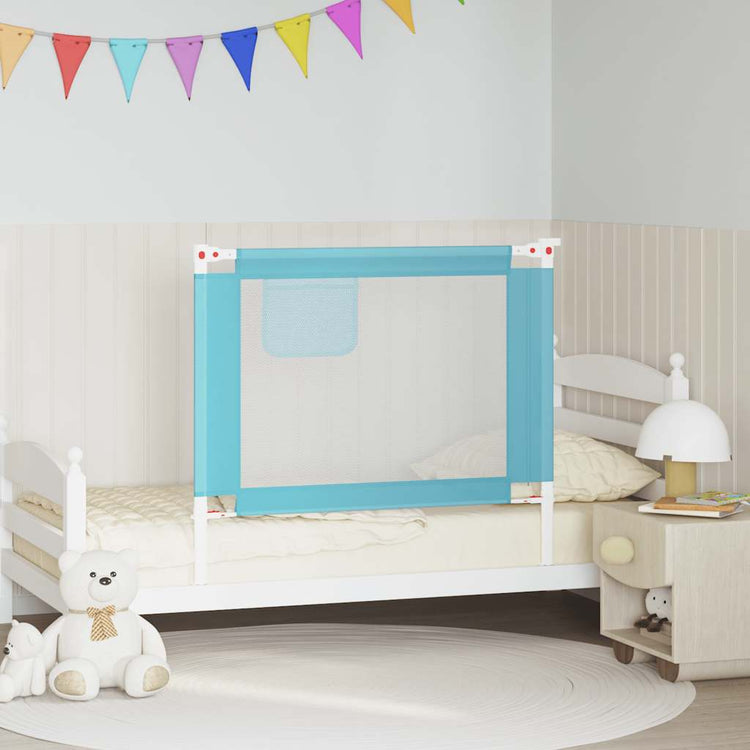 Vidaxl bedhekje peuter 100x25 cm stof blauw