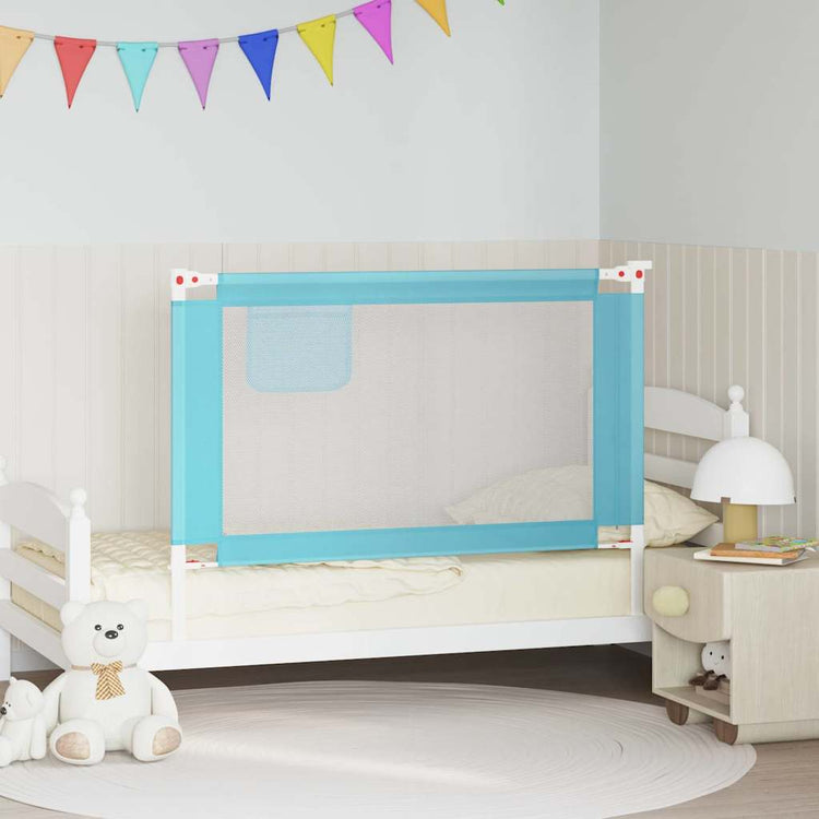 Vidaxl bedhekje peuter 120x25 cm stof blauw