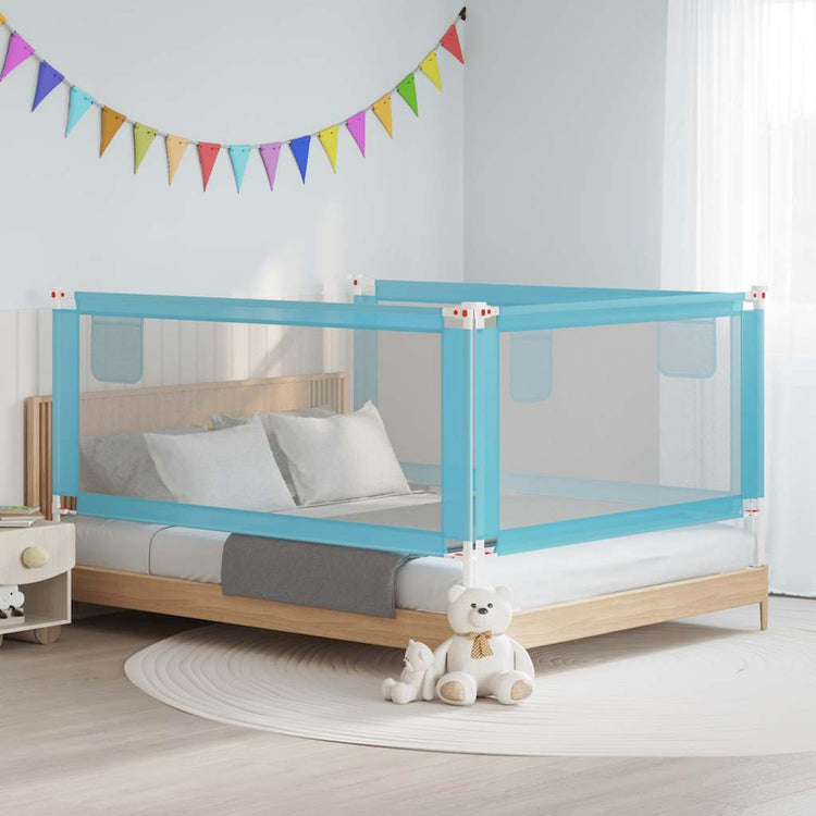 Vidaxl bedhekje peuter 190x25 cm stof blauw