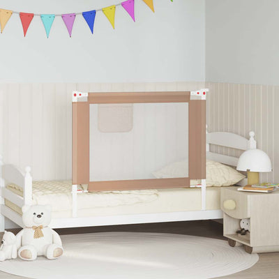 Vidaxl bedhekje peuter 100x25 cm stof taupe