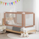 Vidaxl bedhekje peuter 150x25 cm stof taupe