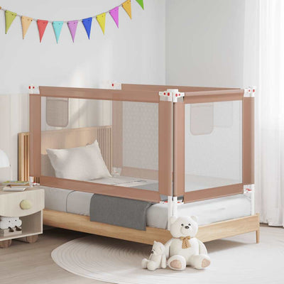 Vidaxl bedhekje peuter 150x25 cm stof taupe