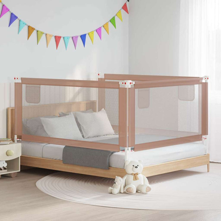 Vidaxl bedhekje peuter 180x25 cm stof taupe