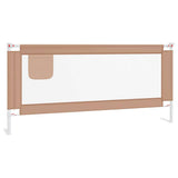 Vidaxl bedhekje peuter 200x25 cm stof taupe - afbeelding 2