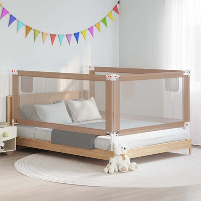 Vidaxl bedhekje peuter 200x25 cm stof taupe
