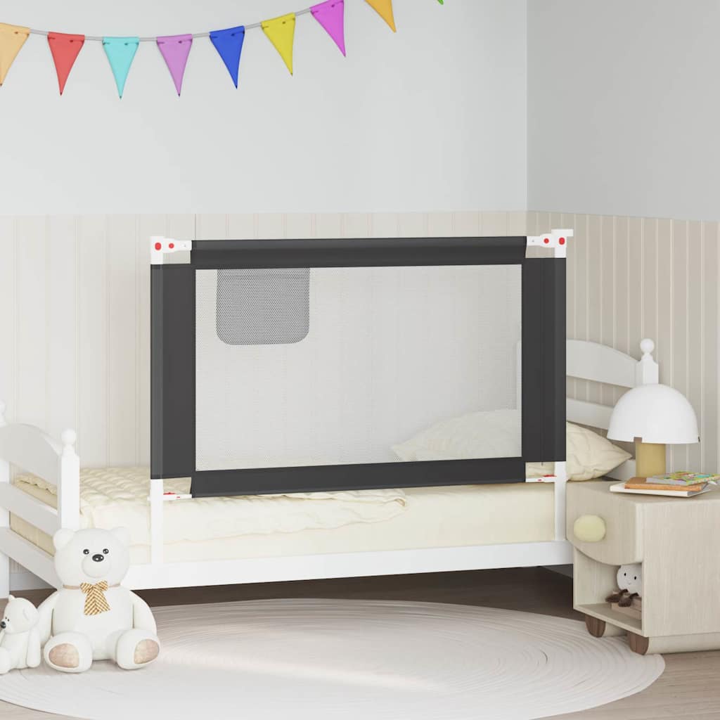 Vidaxl bedhekje peuter 120x25 cm stof donkergrijs