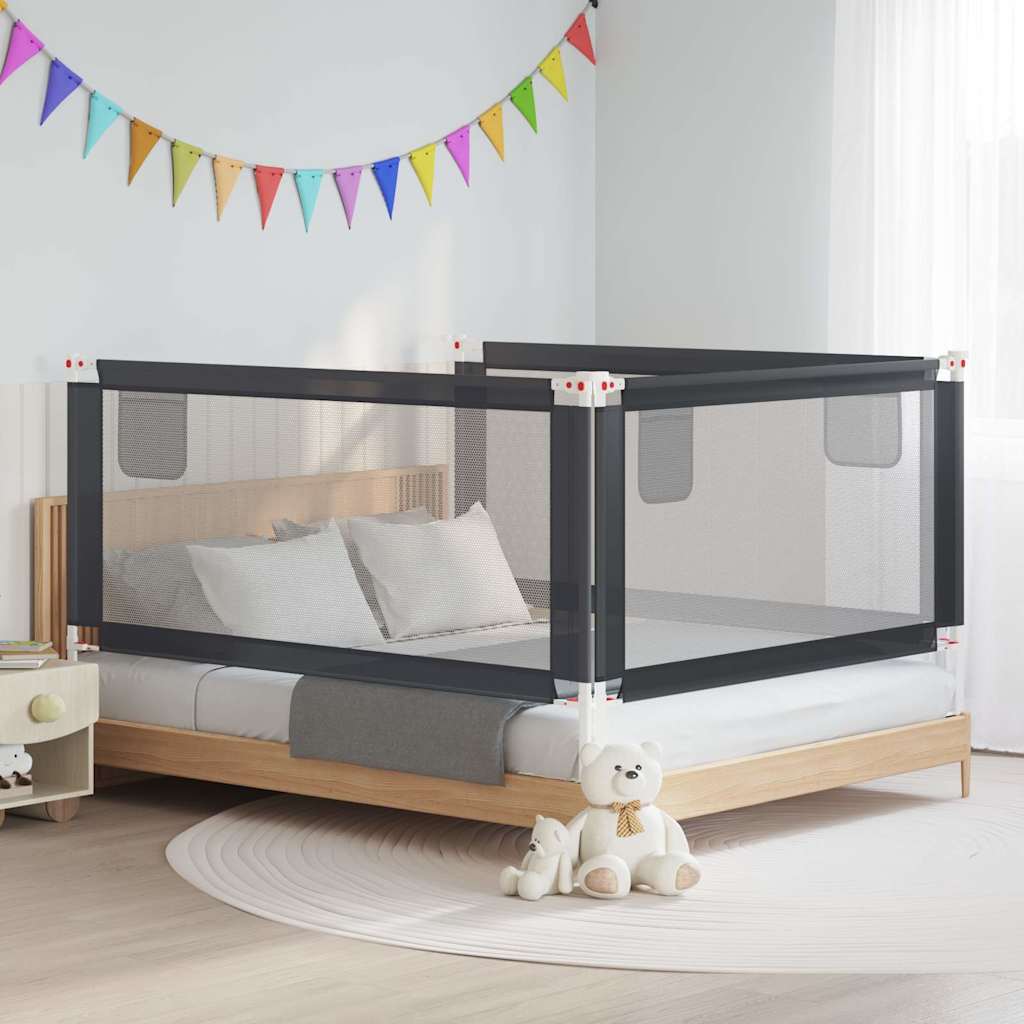 Vidaxl bedhekje peuter 180x25 cm stof donkergrijs