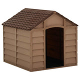 Vidaxl hondenhok 71x71,5x68 cm pp bruin - afbeelding 1