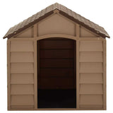 Vidaxl hondenhok 71x71,5x68 cm pp bruin - afbeelding 2