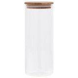 Vidaxl opbergpotten met bamboe deksel 6 st 1000 ml glas - afbeelding 3