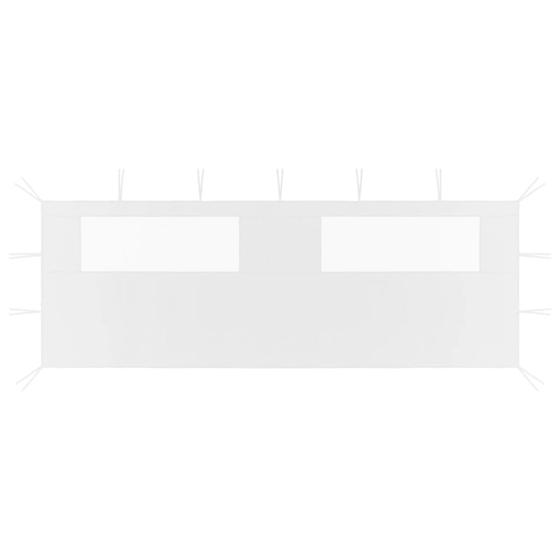 Vidaxl prieelzijwand met ramen 6x2 m wit