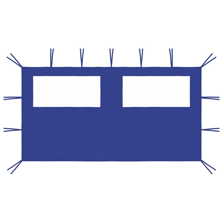 Vidaxl prieelzijwand met ramen 4x2 m blauw