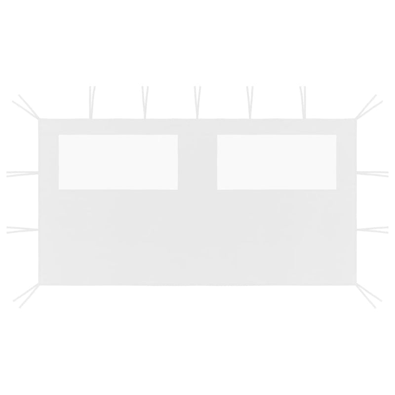 Vidaxl prieelzijwand met ramen 4x2 m wit
