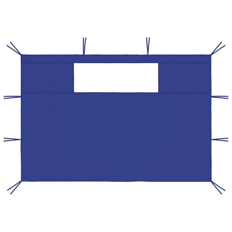 Vidaxl prieelzijwanden met ramen 2 st blauw