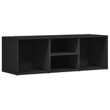 Vidaxl schoenenopbergbank 105x35x35 cm bewerkt hout zwart - afbeelding 2