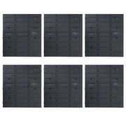 Vidaxl 96-delige opslagbakkenset met wandpanelen blauw en zwart - afbeelding 3