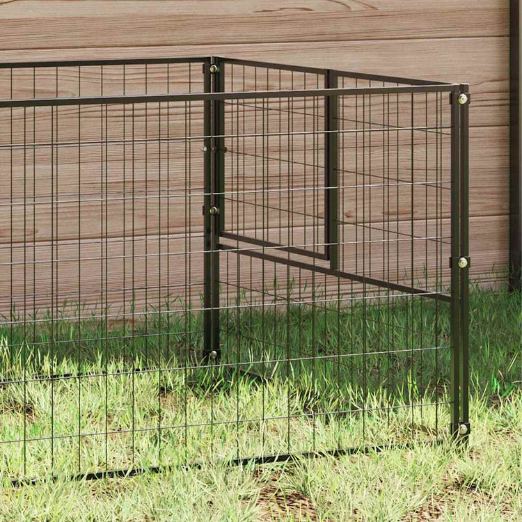 Vidaxl hondenkennel 100x100x70 cm staal zwart