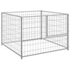 Vidaxl hondenkennel 100x100x70 cm staal zilverkleurig