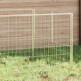 Vidaxl hondenkennel 100x100x70 cm staal zilverkleurig - afbeelding 3