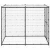 Vidaxl hondenkennel voor buiten met dak 110x220x180 cm staal
