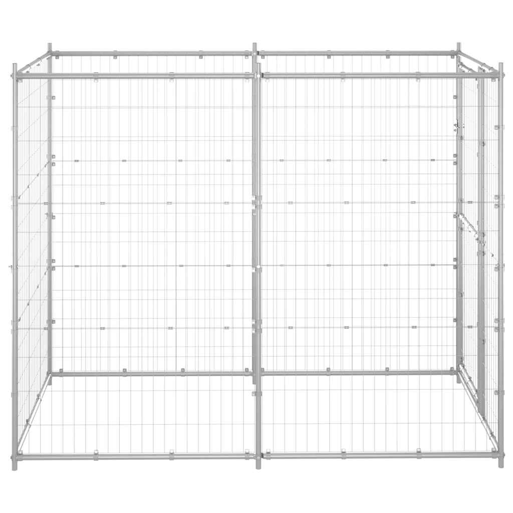 Vidaxl hondenkennel voor buiten 110x220x180 cm gegalvaniseerd staal