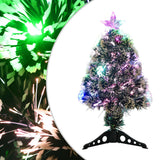 Vidaxl kerstboom met led 64 cm glasvezel groen en wit - afbeelding 1