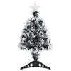 Vidaxl kerstboom met led 64 cm glasvezel groen en wit