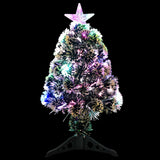 Vidaxl kerstboom met led 64 cm glasvezel groen en wit - afbeelding 3