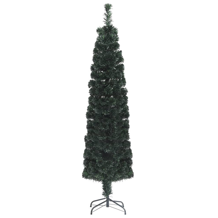 Vidaxl kunstkerstboom met standaard smal 210 cm glasvezel