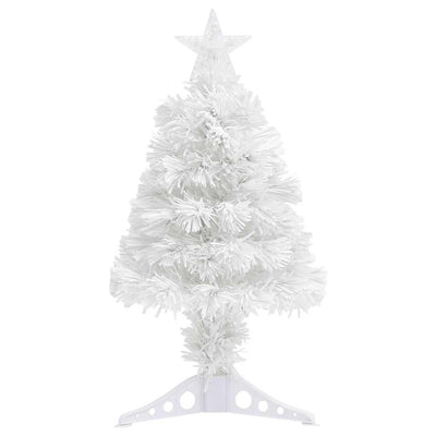Vidaxl kunstkerstboom met verlichting 64 cm glasvezel wit