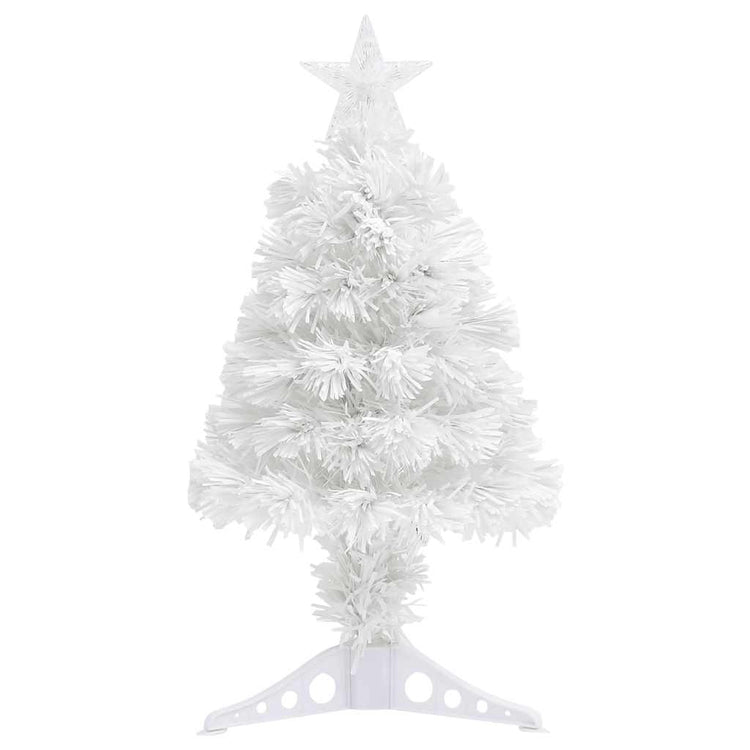 Vidaxl kunstkerstboom met verlichting 64 cm glasvezel wit