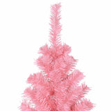 Vidaxl kunstkerstboom met standaard 240 cm pvc roze - afbeelding 3