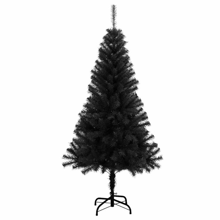 Vidaxl kunstkerstboom met standaard 120 cm pvc zwart
