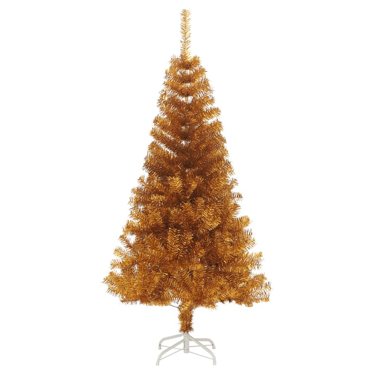 VidaXL Kunstkerstboom met standaard 120 cm PET goudkleurig