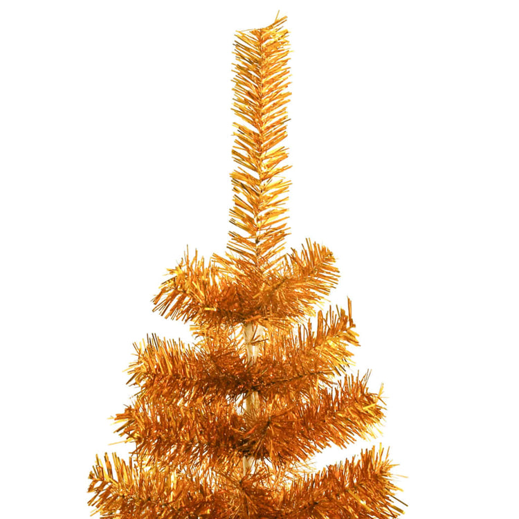 VidaXL Kunstkerstboom met standaard 120 cm PET goudkleurig