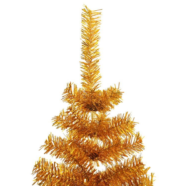 VidaXL Kunstkerstboom met standaard 240 cm PET goudkleurig