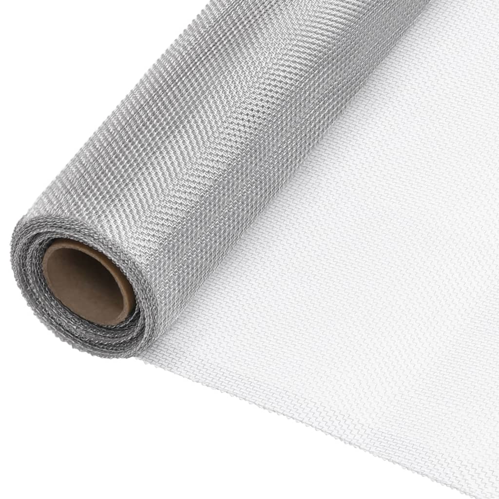 Vidaxl gaas 80x2000 cm aluminium zilverkleurig