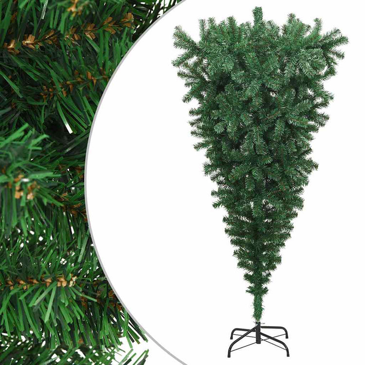 Vidaxl kunstkerstboom omgekeerd met standaard 210 cm groen