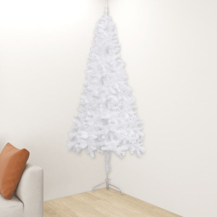 VidaXL Kunstkerstboom hoek 180 cm PVC wit