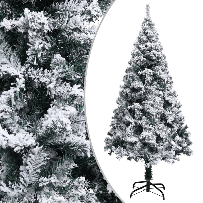 Vidaxl kunstkerstboom met sneeuw 120 cm groen