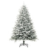 Vidaxl kunstkerstboom met sneeuwvlokken 180 cm pvc en pe groen