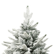 Vidaxl kunstkerstboom met sneeuwvlokken 210 cm pvc en pe groen - afbeelding 3