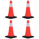 Vidaxl verkeerskegels met zware basis 4 st reflecterend 50 cm