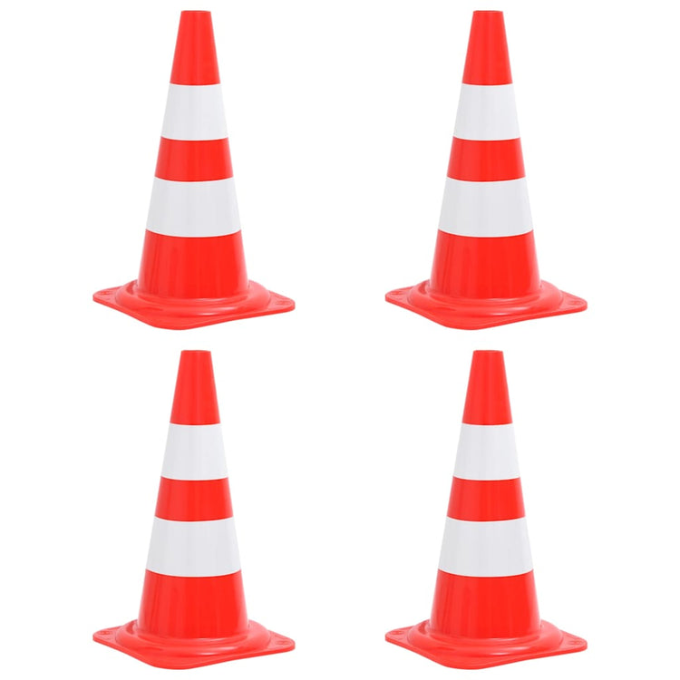 Vidaxl verkeerskegels 4 st reflecterend 50 cm rood en wit