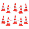 Vidaxl kegelset met ketting 10 m rood en wit