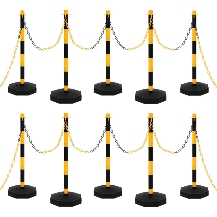 Vidaxl kettingpalenset met kunststof ketting 10 m