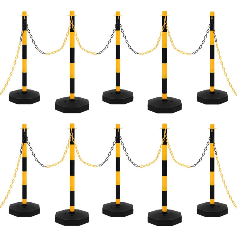 Vidaxl kettingpalenset met kunststof ketting 10 m