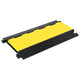 Vidaxl kabelbeschermer drempel met 5 tunnels 90 cm rubber