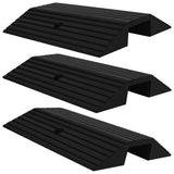 Vidaxl drempelbruggen 3 st 49x40x8 cm rubber - afbeelding 1